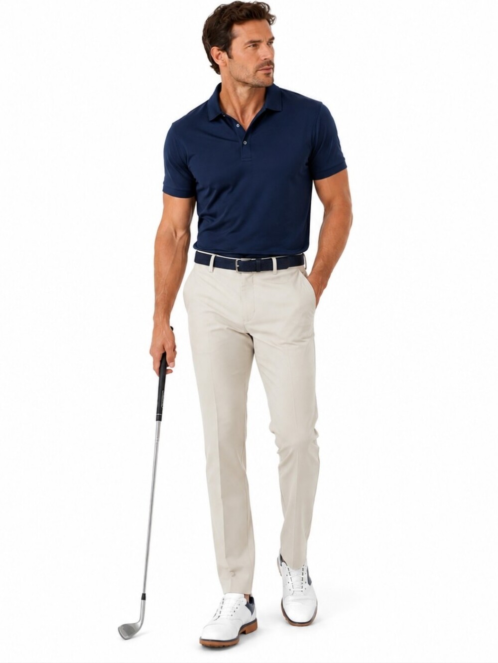 NWT Izod Khaki Golf Swing Flex Slim Fit Chino Pants Mens Sz 30/34